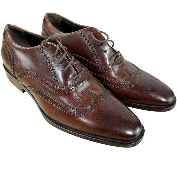 To Boot New York Men's Emil Wingtip Oxford Size 7 New Without Box Brown Leather - Picture 1 of 9